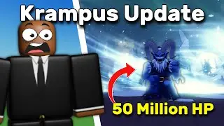 Легко победите босса Крампуса когтями Крампуса в игре Hunty Zombie! | Roblox