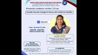 IIRN Webinar series 3.4, Dr. Shilpa Manogna, dt: 22nd Nov 2024, 7 to 8 PM