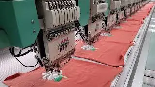 Embroidery sewing machine of  sweet shirt. Export quality knit garments.