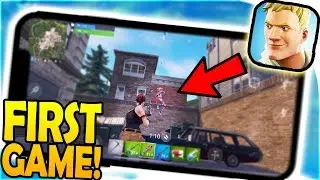 FORTNITE MOBILE GAMEPLAY FIRST GAME + *DOWNLOAD* - Mobile Fortnite Battle Royale iPhone X Gameplay