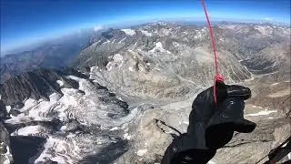 Visite des Ecrins en parapente à plus de 4700m d'altitude: une journée magnifique !!