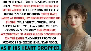 My Dad's Christmas Dinner Said 'Skip It, You're Too Poor' — Three Days Later,