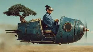 Floating Across the Desert: Surreal AI Flying Machines