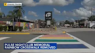 Officials denounce removal of rainbow crosswalk near site of Pulse nightclub shooting