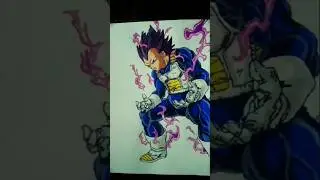 Drawing Vegeta ultra ego😈🥵||Dragon Ball super||#shorts#trending