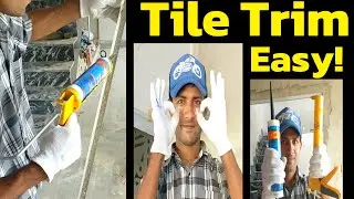 How to Install Tile Trim on Wall | Wall Design Ideas | Amazing Tiles Work | वॉल डिजाइन वीडियो