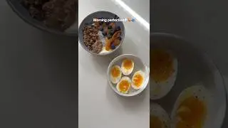 Only the best for me🥚🥣 #breakfast #sn&iacute;daně #boiledeggs #yogurtbowl #balancedbreakfast