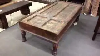 Coffee Tables and Trunks made from wood that's new, antique and recycled / reclaimed