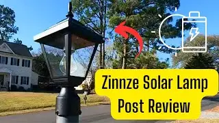 Zinnze Solar Powered Lamp Post Light Review