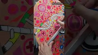 Kolorowy łańcuch dna na sercu &ndash; kolejny etap obrazu dla WOŚP ❤️🎨 #art