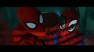 Infiltrating Alchemax unstick and camouflage Spider Man Into the Spider Verse