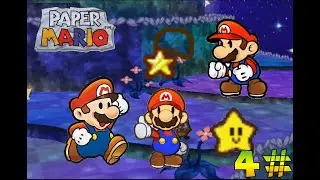 Paper Mario (N64) Walkthrough Part 4: Shooting Star Summit: The Lucky Star Action Command.. (1080p)