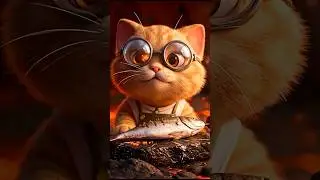 Lava-Grilled Fish | The Cat Chef &ndash; series Exotic Foods #food #cat #animatedcooking