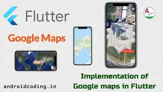 Flutter Google maps implementation | Google Maps | Source in Description | flutter coding