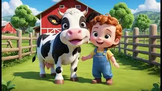 Baby Cow Say Moo Moo Moo | Cute Farm Animal Nursery Rhyme for Toddlers