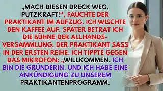 Die Gründerin Gab Sich Als Putzkraft Aus, Um Einen Arroganten Praktikanten Zu Entlarven | Büro-Rache