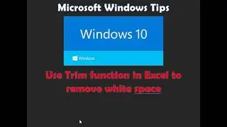 Use Trim function in Excel to remove white space