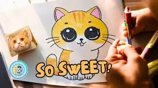Какая пушистая! Раскрашиваю свою маленькую рыжую кошечку ✨