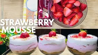 Strawberry Mousse | Without Gelatin Mousse | Flavour Fiesta By Sehar