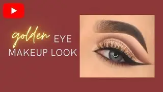 golden eye makeup &hearts;️.      #makeuptutorial #makeup #eyemakeup #smokymakeup #goldenmakeup