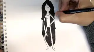 C&oacute;mo dibujar a Marceline Abadeer de Hora de Aventura - Dibujos para Pintar