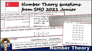 Number Theory questions from SMO2021 Junior