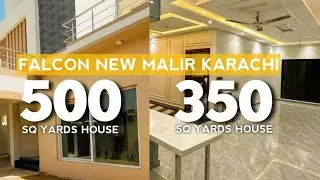 Falcon New Malir Karachi Houses Tour | 500 & 350 Sq Yards Detailed Review
