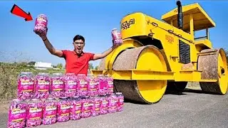 4000 Center fruit vs Road roller😮 | wait for end😱 @CrazyXYZ