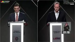 Debate entre Jorge Tuto Quiroga vs Rodrigo Paz candidatos a la Presidencia de Bolivia