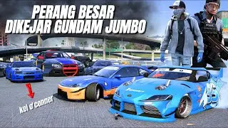 PERANG MOBIL GUNDAM TERBESAR! TANPA AMPUN - GTA V ROLEPLAY