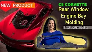 Hot New Item! How To Install 100% Carbon Fiber Rear Window Engine Bay Molding for the C8 Corvette