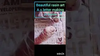 Beautiful rasin art A.S letter making at home 