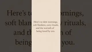Here&rsquo;s to slow mornings and soft love, choosing peace, comfort, and the people who feel like home ❤️