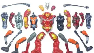 Merakit Avengers, Hulk blaster, Spiderman, Ant-Man, sairen head, toys 