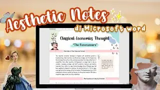 Cara Membuat Catatan Aesthetic di Microsoft Word! Free Template ✨ | digital note taking ms word