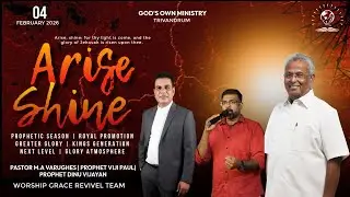 🔴LIVE | ARISE AND SHINE | Pr : M.A VARUGHES | Malayalam Christian Messages | 4/02/2026
