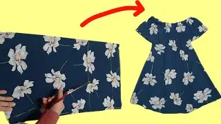 The easiest baby (2_3 years old)frock design cutting and stitching 👗🔥#sewing #sewingtips #diysewing
