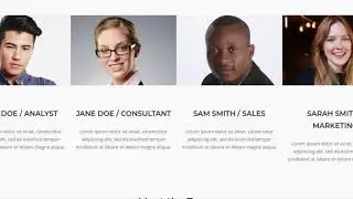 Meet The Team&ndash; Siteorigin widget layout addons