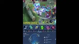 Aurora Perfect Savage Build Mage Tersakit Damage ya #mobilelegends #savage #shorts #mlbb