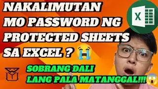 REMOVE FORGOTTEN PASSWORD OF SHEETS IN EXCEL TAGALOG TUTORIAL #excel #password #tagalogtutorial#tips