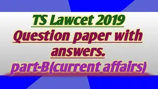 TS LAWCET 2019 question paper with answers.
