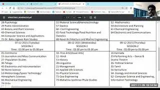 APRCET 2021 EXAM SCHEDULE DATES AND SUBJECTS