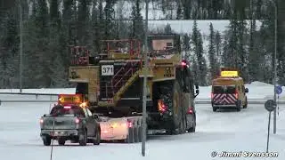 Heavy Haulage of Komatsu mining dump truck  Svappavaara 5 Dec 2022