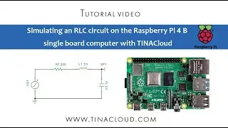 Online Simulation of an RLC circuit on Raspberry Pi 4B