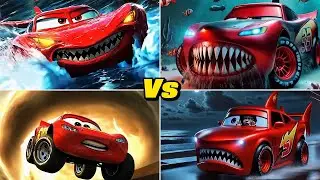 Lightning McQueen Shark Monster Escape | Tiles Hop x Coffin Dance Meme🚘🔥✅