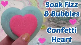 Soak Fizz & Bubbles - Confetti Heart Bath Bomb DEMO!