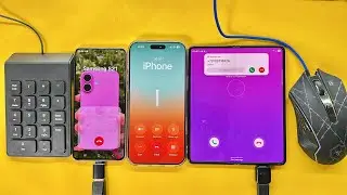 Connect computer mouse, Keyboard to phone Samsung fold, S21, IPhone 17 pro max 512gb incoming Call