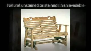 Amish Outdoor Furniture Small Heart Outdoor Glider