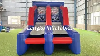 Popular Carnival Game Inflatable Roller Ball Shoot Game with Custom Design