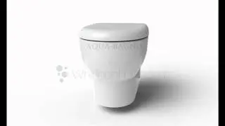 Aqua-Bagno Wand-WC ABWCSR002 aus Keramik auch als Taharet Dusch WC verf&uuml;gbar